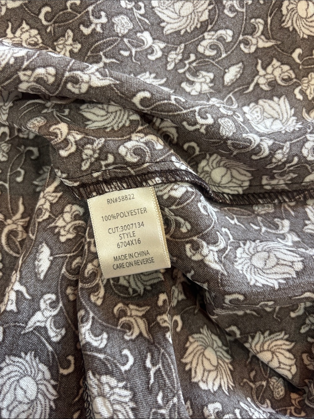 Max Studio Brown Maxi Skirt with Cream Floral Print - Picture 5 of 14
